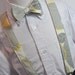 Boys Suspenders and Bowtie Set Grey Graphic Blossom