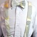 Boys Suspenders and Bowtie Set Grey Graphic Blossom