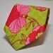 Lime Green and Pink Necktie for Men or Boys - Hot Pink Floral Tie