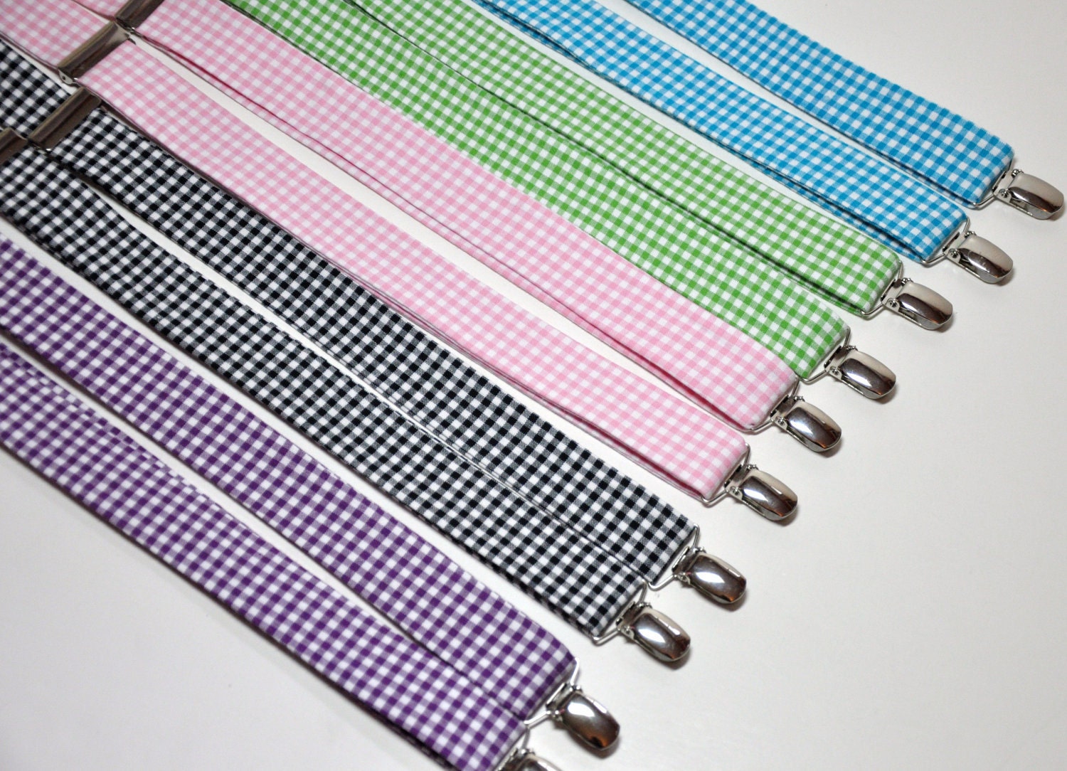 Gingham Suspenders to Match Your Bow Tie or Necktie