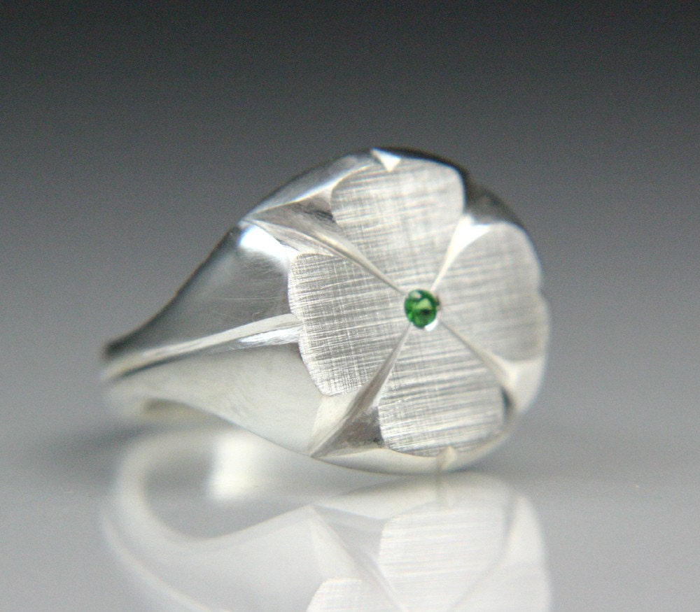 Hearts and Clovers Silver Ring