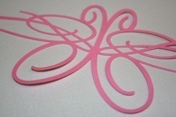 Scrapbooking scroll - flutter - pink
