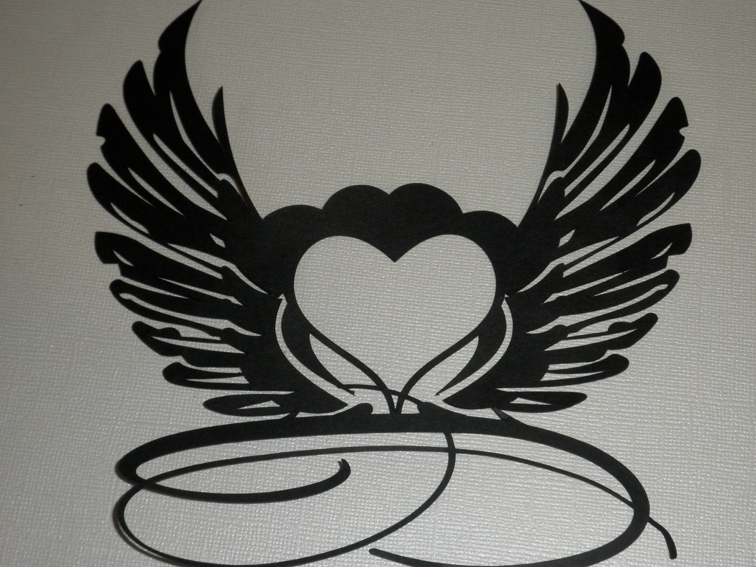 Heart of Wings scroll - black