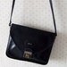 vintage 1980's black leather bag