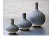 Set of 3 Rustic Lab Bottle Vases by Sara Paloma
