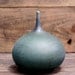 Large Slate and Emerald Stoneware Rotund Vase