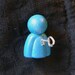 Key To My Heart Blue Person Game Piece Brooch Made With Recycled Plastic