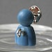 Key To My Heart Blue Person Game Piece Brooch Made With Recycled Plastic