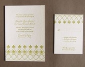 Gated Terrace, letterpress wedding invitations
