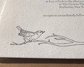 Perch, letterpress wedding invitation