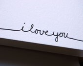 I love you, letterpressed card