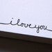 I love you, letterpressed card