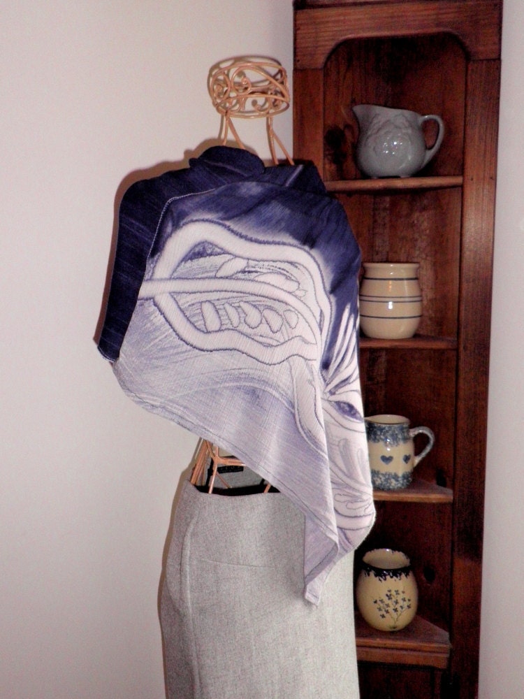 spring / summer shawl in purple haze batik to tie dye for...by mia baggali