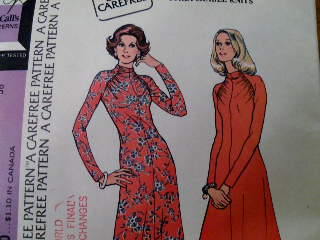 vintage McCalls 3875 - dress pattern from the 70s