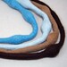 Brown-Blue Multi Strand Felt Necklace