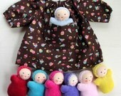 Waldorf doll clothes - pocket dolls -12 inch clothes - doll dress