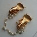 Vintage Owl and Faux Pearl Sweater Clip