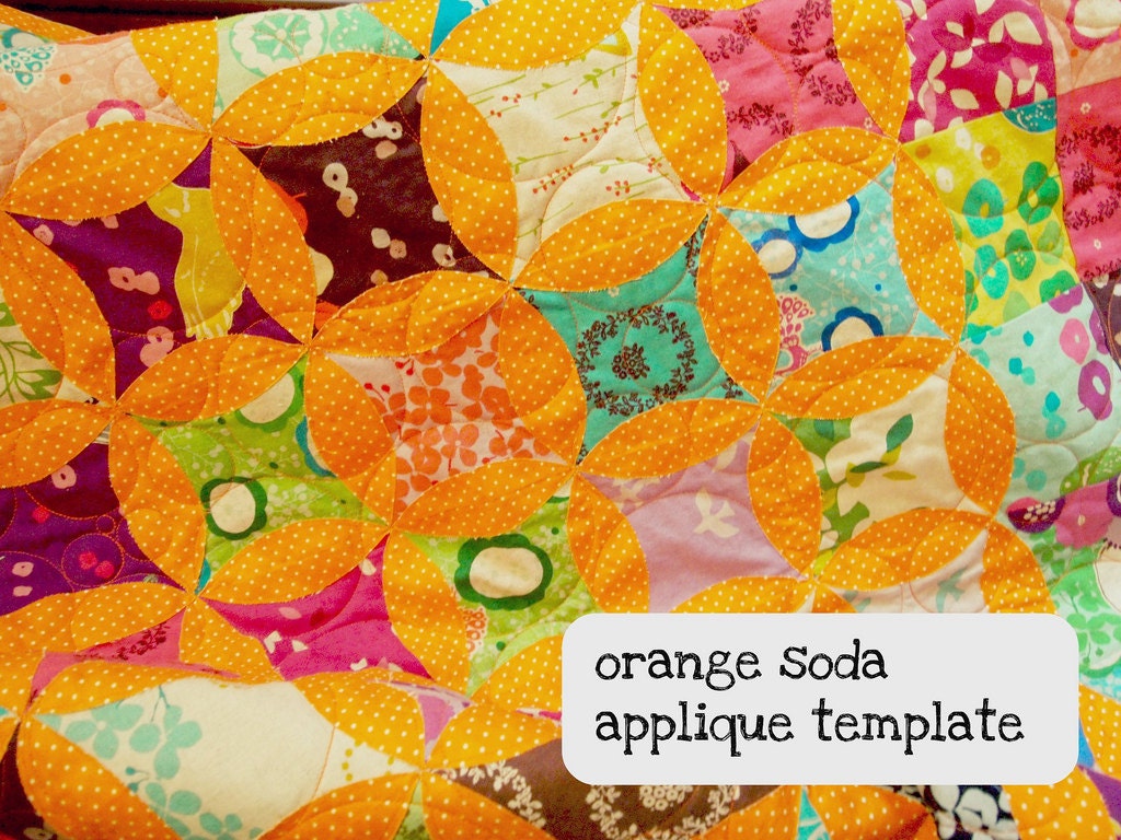 Orange Soda Applique Template