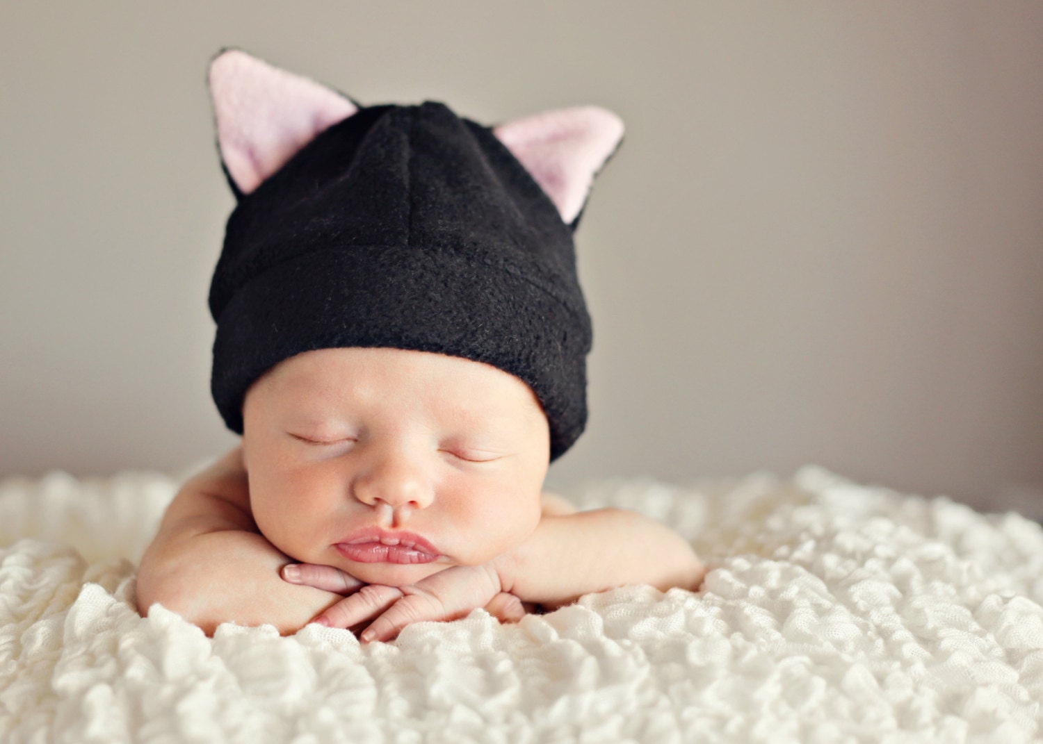 Baby Hat Pattern - Bunny Cow Cat Bear Devil Horns - Baby Hat Sewing Pattern PDF
