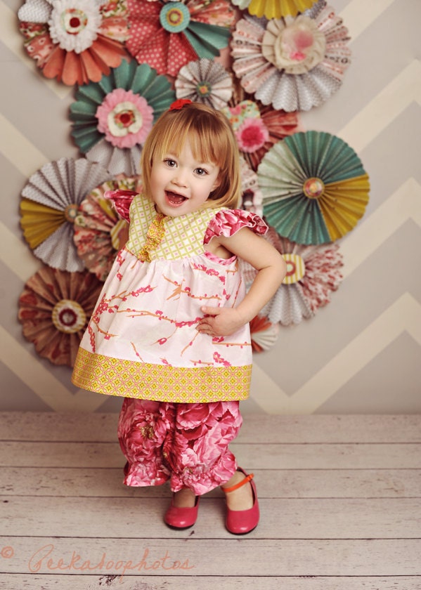 Baby Sewing Pattern with Flutter Sleeve - How to Sew the Baby Butterfly Top PDF Sewing pattern