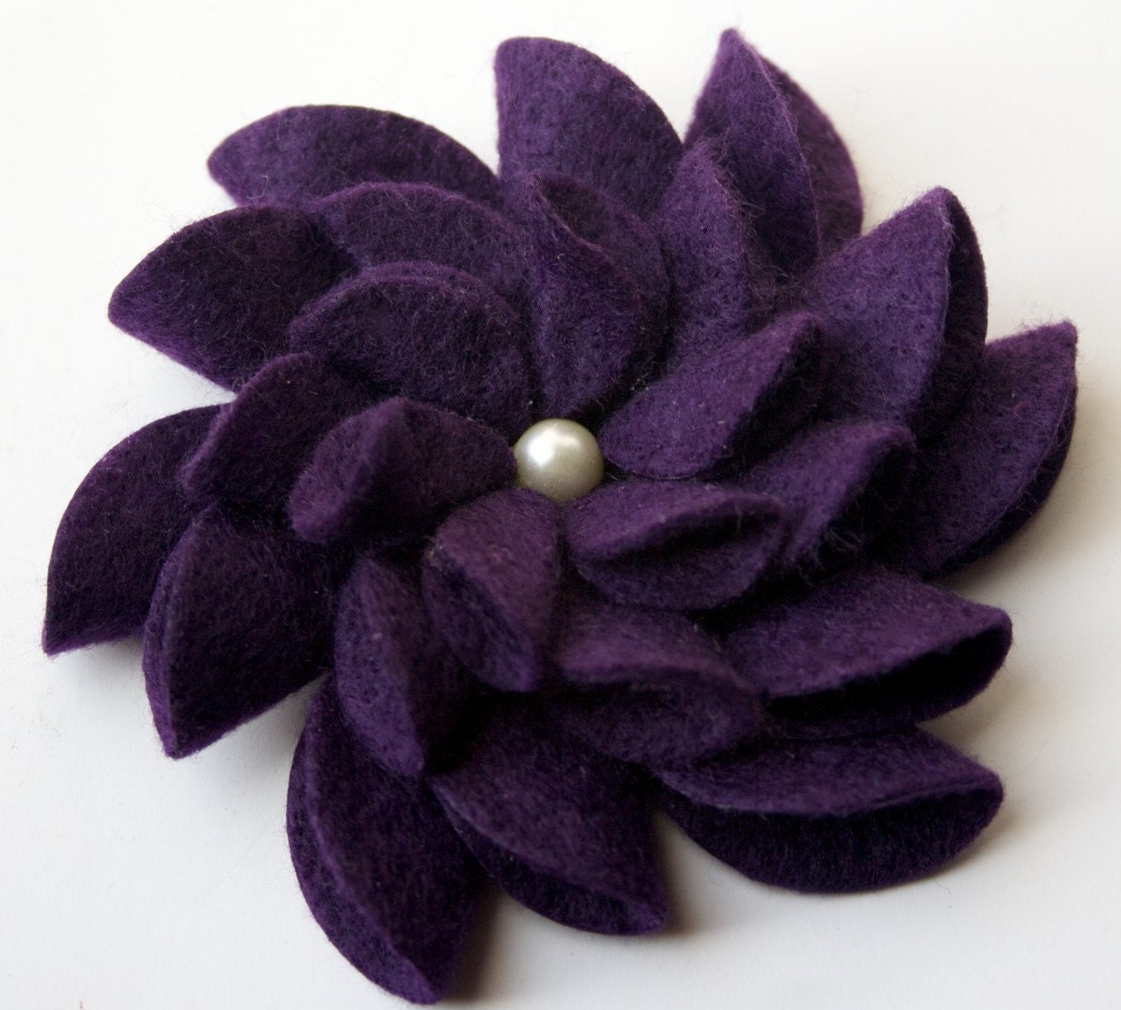 Felt Flower Pin (Purple)