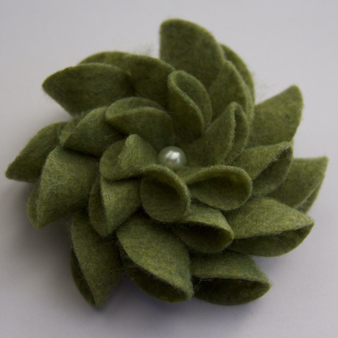 Felt Flower Olive