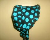 Youth Sunbonnet, large, Black / Turquoise, LIMITED