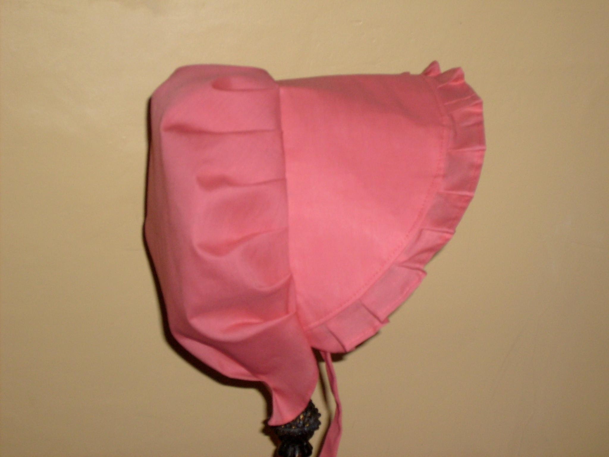 Child Sunbonnet, large, LIMITED, Pink Coral solid