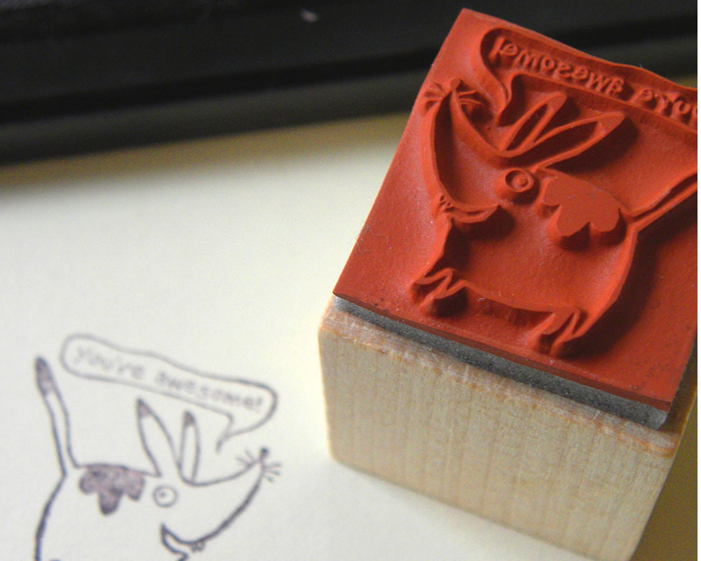 You're Awesome - rubber stamp