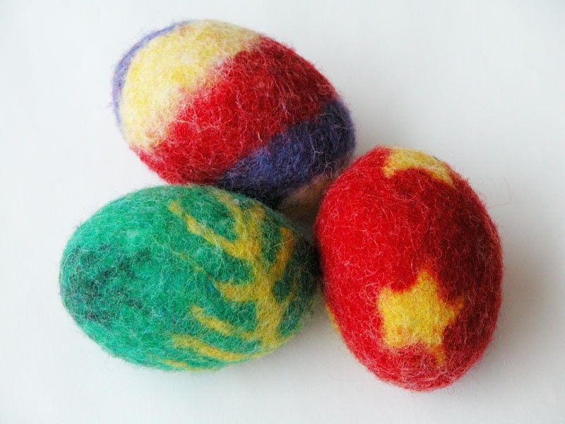 PDF Instruction - DIY Felted Eggs - Baby Rattle - Decorative Holiday Eggs