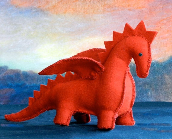 Patttern - PDF Instruction - The Dragon - a perfect handmade gift for a baby, child or someone special.
