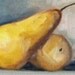 Still Life Painting, Original, Small Fruit Painting, Pear, 5x7, Canvas, Kitchen Decor, Kitchen Art, Wall Decor