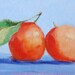 Still Life, Fruit Painting, Original Oil Painting, 4x6 on Canvas, Miniature Fruit, Kitchen Art, Kitchen Decor, Wall Decor