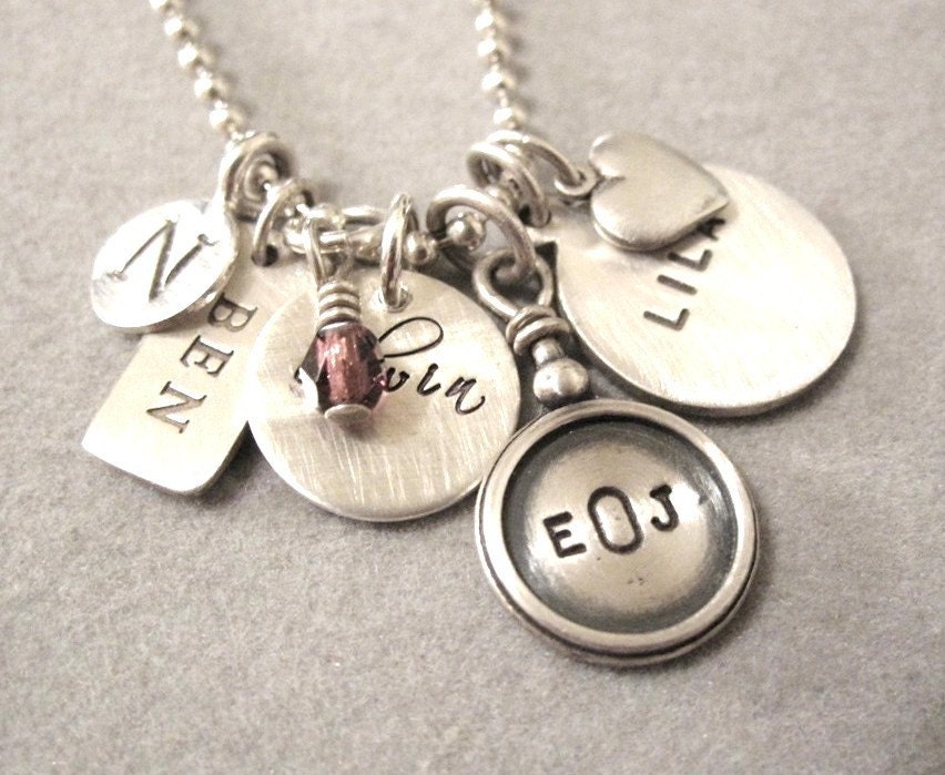 Family cluster necklace