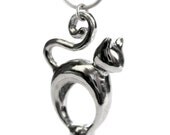 Cute Cat Lover Necklace - Gift under 100 - Ready to Ship - Adorable Woman or Teen Girl Gift - Sterling silver - Rickson Jewellery