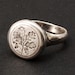 Oak Seal ring - silver