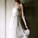 Chiffon Wedding dress in Ivory and blush pink - 100% silk hand dyed long gown - Custom Made
