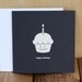 Happy Birthday - Hand Printed Silkscreen Greeting Card / Note Card - Blank Inside