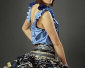 Glamarita Ruffled CANCAN SKIRT Custom Made From Recycled Neckties All Sizes and Colors Available