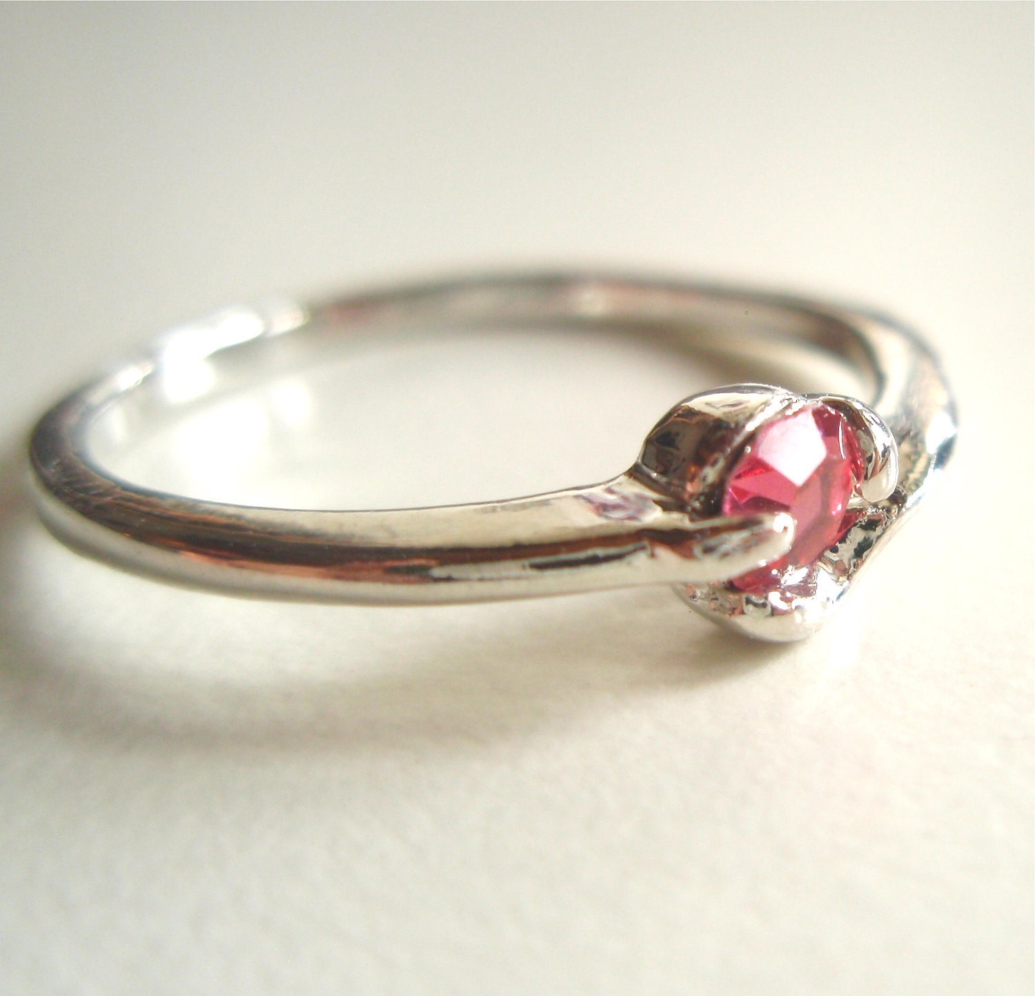 Little Pink Crystal Vintage Ring