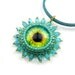 Turquoise Eye Pendant, Crystals, Blue and Gold Necklace, TeamCB: Cassandra