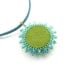 Turquoise Eye Pendant, Crystals, Blue and Gold Necklace, TeamCB: Cassandra