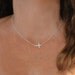 Sideways Cross Necklace, Horizontal Sterling Silver Cross By Classic Designs on Etsy