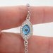Lucky Evil Eye Bracelet As Seen On Kelly Ripa and Kim Kardashian - NEW - Celebrity Style, Sterling Silver