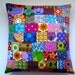 BIG Patchwork Pillow / Cushion Cover - Bright Mod Vintage Fabrics - Unique