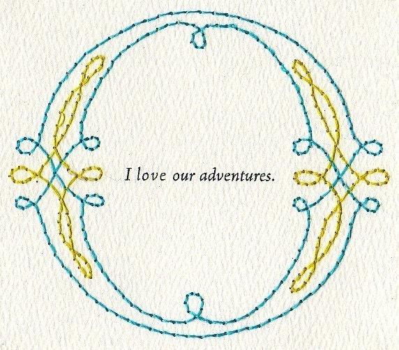 HAND EMBROIDERED CARD OF LOVE
