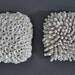 Pair Textured Porcelain Micro Tiles - Modern 3D Ceramic Wall Sculpture Installation Modern Organic Decorative