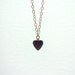 Hematite Tiny Heart Necklace Simple Heart Jewelry 14K Gold Fill Delicate Chain Pendant Necklace