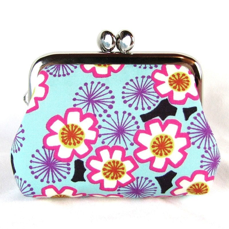 Small Coin Frame Purse  -  Luca Blue