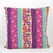 Decorative Pillow Cushion Cover Bird and Flowers Magenta 20" x 20"